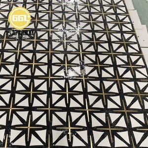 Nero lucido nero marquino marmo della miscela in ottone <span class=keywords><strong>rame</strong></span> mattonelle di mosaico - Product Image 5