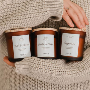 AIKUN Décoration d'intérieur de luxe, bocal en verre blanc givré classique, étiquette privée personnalisée, bougies parfumées à la cire de soja, bougies parfumées en gros - Product Image 3