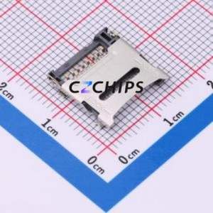 TF-006A-H18-P SD Card / Memory Card Connector SMD Connector Flip Cover Type MicroSD Card (TF Card) Card Holder 1.8mm - Product Image 1