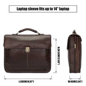 Monederos y bolso de mano para hombre con estilo, bolso de oficina de cuero genuino, maletín para hombre, bolso de mensajero para ordenador portátil de piel de becerro, maletín - Product Image 2