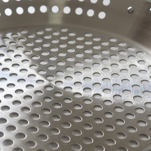 Multifunctional Non Stick Stainless Steel BBQ Tray Plate Vegetable Barbecue <strong>Grill</strong> <strong>Frying</strong> <strong>Pan</strong> with Hole Removable Handle - Product Image 6