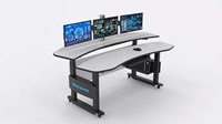 Bureau de direction moderne à hauteur réglable de haute qualité avec console de contrôle pour salle de contrôle