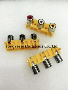 YYT 2 pièces prise femelle RCA 3 RCA AV prise audio <span class=keywords><strong>Cinch</strong></span> prise 3 trous AV3-8.4-15 - Product Image 4