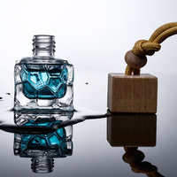 Bouteille diffuseur d'huiles essentielles transparente pour voiture, 6ml, 8ml, 10ml, avec couvercle en bois – Nouveauté très demandée