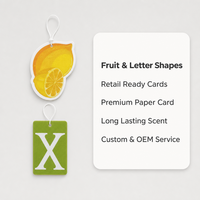 FTQS Désodorisant de voiture suspendu en forme de fruit, en carte, nouveauté parfumée, OEM, marque privée, longue durée, cadeau