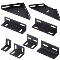 Connecteur de meubles fixe en forme de L en fer industriel 90 °   Support d'angle fixe pour cadre de meubles domestiques
