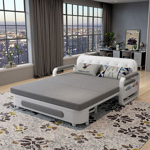 Canapé-<span class=keywords><strong>lit</strong></span> pliable moderne et élégant en métal, gain de place, avec rangement extensible, design rétractable pour les petites pièces à 3 personnes - Product Image 1