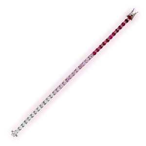 เครื่องประดับ Danta Gems สุดหรู ทำด้วยมือ ชุบทอง 18K เงินแท้ ประดับเพชรเม็ดเล็ก สีชมพูพาสเทล ฟ้า ขาว ระยิบระยับ สายโซ่แบบ Pav ของขวัญสำหรับงานปาร์ตี้ - Product Image 5