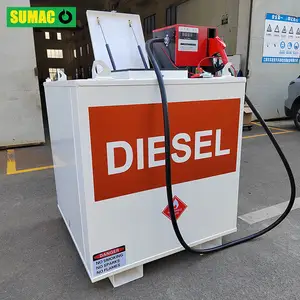 SUMAC Venta caliente portátil 1000 litros granja contenedor Gas Diesel aceite almacenamiento cuadrado tanque de combustible con bomba