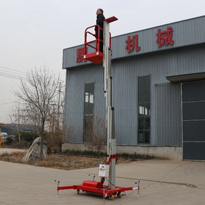 Hydraulic Lifting <strong>Platform</strong> <strong>Portable</strong> Hydraulic One Single Man Aluminum Aerial <strong>Work</strong> <strong>Platform</strong> Ladder Vertical Mast Lift - Product Image 6