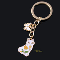 Portachiavi alla Moda per Donne, Grazioso Portachiavi per Auto, Ciondolo a Forma di Gatto o Cane, Accessori per Borse, Gioielli e Regali