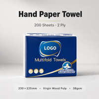 Serviettes en papier commerciales pliées en Z, 100 % pâte de bois vierge, en vrac, 2 plis, pour toilettes, bureaux, hôtels, hôpitaux