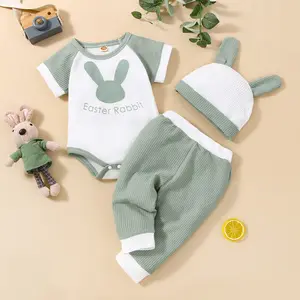 Tuta e pantaloni Pullover con stampa coniglio pasquale tuta per neonato