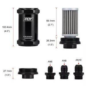 Filtro de Combustible de Aluminio Poyracing AN6 AN8 AN10 para Mejora y Reequipamiento - Product Image 3