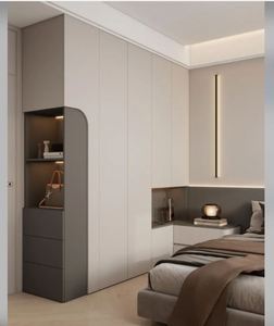 Armoire de chambre à coucher intégrée : Niche lumineuse cachée, design intégré, transforme une petite chambre en espace de rangement luxueux instantanément - Product Image 4
