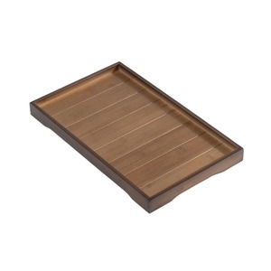 Plateau rectangulaire en bambou de style japonais 30x20cm, plateau de service multifonctionnel pour le petit-déjeuner, le thé, le café, les gâteaux, le pain, le barbecue - Product Image 5