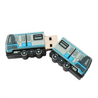 Clé USB en forme de train, en PVC souple, USB 2.0, 2 Go, stockage de données original