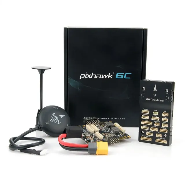New Holybro Pixhawk 6C Autopilot H743 Flight Controller (Aluminum Case) PM02 / 07 Power Module M8N GPS For RC Multirotor Drone F