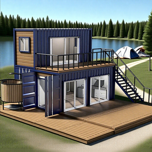 2 طوابق 20 قدم منزل مريح المعيشة فيلا مسبقة الصنع مكتب المنزل غرفة نوم غرفة المعيشة الصناعية - Product Image 3