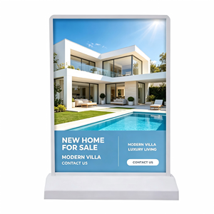 Rechargeable A4 Acrylic Desktop <b>LED</b> Advertising <b>Light</b> <b>Box</b> with Battery Powered Double-Sided Display Portable Poster Menu Board - Product Image 1