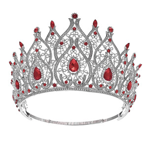 Corona Regolabile Barocca Stile Europeo-Americano per Concorsi di Bellezza Miss World, Tiara Nobile <span class=keywords><strong>da</strong></span> Sposa, <span class=keywords><strong>Regina</strong></span>, Sfilata, Matrimonio, Compleanno - Product Image 1