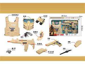 Juego de Imitación Educativo y Divertido para Niños, con Pistola de Juguete, Chaqueta, Equipo de Estación <span class=keywords><strong>SWAT</strong></span> del Desierto y Uniforme de Policía - Product Image 5