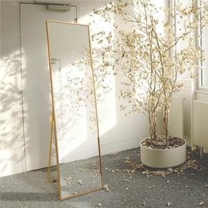 65 X 22 Inch Aluminum Alloy Framed Black Gold <b>Mirror</b> Large <b>Standing</b> Body Full Length <b>Floor</b> <b>Mirror</b> Wall <b>Mirror</b> - Product Image 4