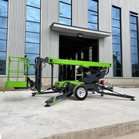 MORN élévateur automoteur remorquable pour homme monté sur remorque 10m 12m 14m 16m 18m élévateur à flèche nacelle élévatrice hydraulique nouvelles ventes d'occasion