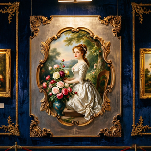 Marco de Fotos Ovalado de Resina Tallada a Mano, Estilo Rococó Europeo, Dorado Antiguo de Lujo, Ligero, para Montar en la Pared o sobre una Mesa, para Pinturas al Óleo - Product Image 6