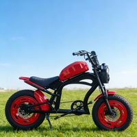 Moto électrique rétro 750W, Chopper Cruiser, E-Bike, démarrage sans clé, style vintage, batterie lithium, moto de ville