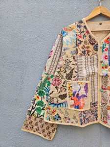 Nuevo abrigo acolchado de algodón hecho a mano para mujer, estilo invierno, con estampado indio, estilo bohemio, regalo para ella. - Product Image 5