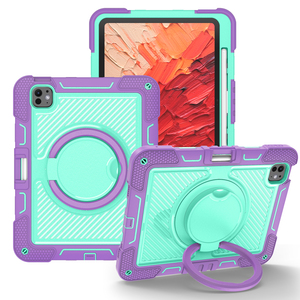 เคสแท็บเล็ตสำหรับไอแพดแอร์ 11 ขาตั้งหมุนได้ 360 องศา ที่จับมือ และสายสะพายไหล่แบบถอดได้ ฝาครอบป้องกันกันกระแทก - Product Image 4
