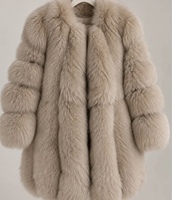 Manteau d'hiver pour femme en fourrure de renard véritable, épais et chaud, idéal pour les soirées, les fêtes ou comme cadeau de Noël