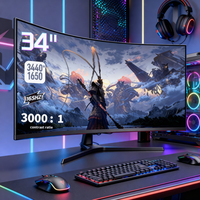 Ordinateur de bureau à succès, écran incurvé de 34 pouces, ultra-large 21:9, moniteur de jeu e-sport incurvé 180/165/100 Hz, 1500R