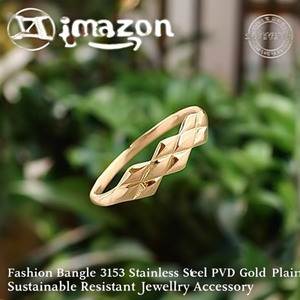 กำไลข้อมือแฟชั่น สแตนเลสสตีล 316L ชุบทอง PVD ทนทาน เป็นมิตรต่อสิ่งแวดล้อม เครื่องประดับเสริม - Product Image 3