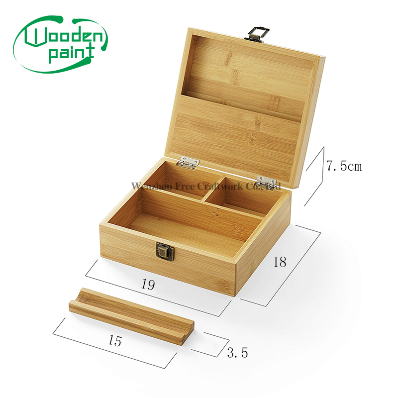 Оптовая продажа, большие цветные мельницы высокого качества для хранения сорняков, деревянная коробка для хранения натурального бамбука, табака