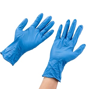 Gants en nitrile bleus jetables sans poudre, sans latex, de qualité alimentaire, pour la cuisine et le nettoyage ménager - Product Image 1