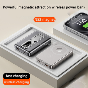Nuevo 15W 3-en-1 Paquete de batería inalámbrica magnética Powerbanks 5000 mAh Cargador portátil con soporte Power Bank 5000 MAh - Product Image 3