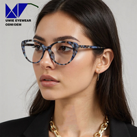UKURAN 51-19-147 Bingkai Optik Cat Eye TR90 Custom OEM Anti-Blue Light untuk Dewasa Unisex MOQ Fleksibel (100 pcs)