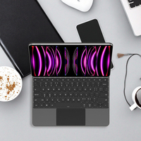 Clavier Magique Compatible avec iPad Pro 12.9, Clavier Magnétique Flottant Léger avec Pavé Tactile Intégré