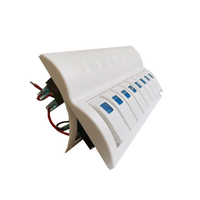 Panneau d'interrupteurs à bascule blanc pour bateau, 8 interrupteurs marche/arrêt, LED bleue, 120 mm, 12-24V, pour caravane