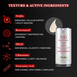 Crema Facial NAD+ Energética de Marca Privada Coreana, Iluminadora, Reafirmante, Reduce Líneas Finas y Arrugas, Antienvejecimiento - Product Image 2