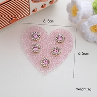 Patchs thermocollants créatifs en forme de cœur entièrement sertis de strass, exquis, pour vêtements, chapeaux, sacs et accessoires