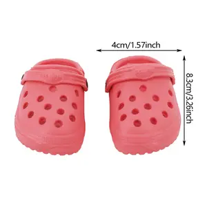 Neueste Design Großhandel Puppen schuhe für 18 Zoll American Doll Bunte Clog Schuhe