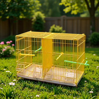 Nouveau modèle de cage à oiseaux en fer avec cloisons pour oiseaux ornementaux, anti-éclaboussures, multicouches, quatre coupelles, cage d'élevage