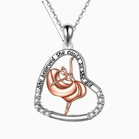 Collier Pendentif Danseuse Ballet pour Filles, Bijou Robe de Danse, Cadeau Ballerine, Collier de Fiançailles Danse Ballet, Vente en Gros