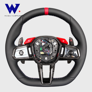 Volante de Fibra de Carbono Genuino de Alta Calidad en Negro para <span class=keywords><strong>BMW</strong></span> G20 G22 G26 G30 G60 G80 Id8 F90 G90 F97 F98 X3M X4M X5M X6M M3 5 - Product Image 1