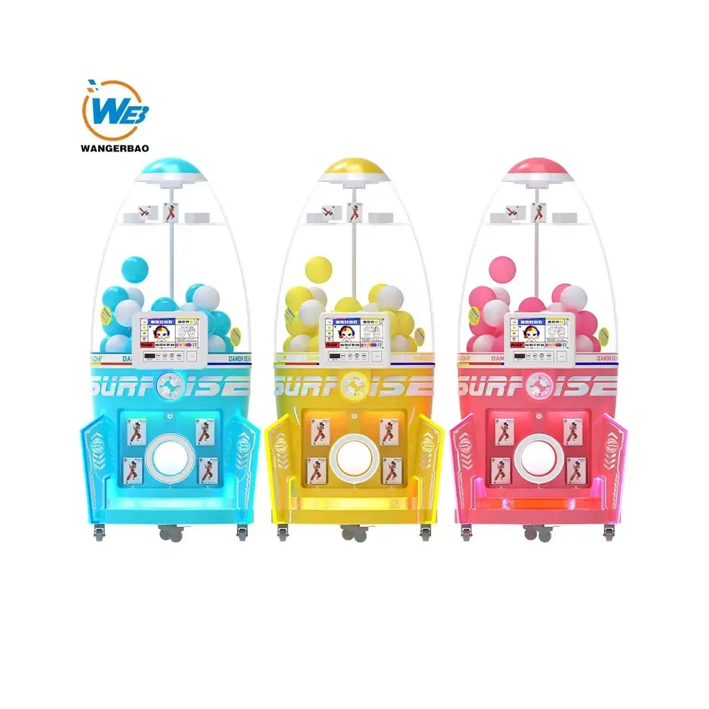 ماكينة تجارية أوتوماتيكية مخصصة من مصنع Wangerbao ماكينة Gashapon لتقديم كابسولات لعب الأطفال البيض الملفوف آلة توزيع