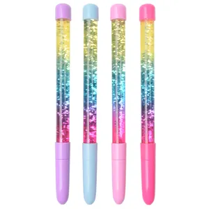 Penne promozionali Sparkle penna a sfera con Glitter galleggiante riempita di liquido personalizzato