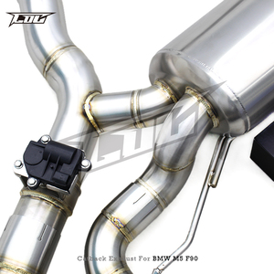 Échappement Catback personnalisé en Z pour M5 F90 4.4T 2018-2023 Boska Racing, silencieux en acier inoxydable poli de 1,5 mm d'épaisseur avec valve - Product Image 2